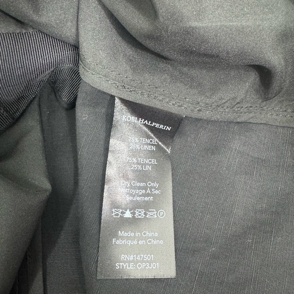 Kobi Halperin Starr Snap-Front Military Shirt Jacket Black Size Large $399 - Picture 6 of 12